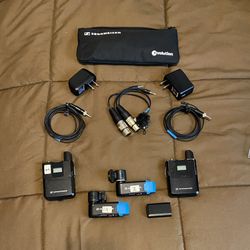 (2) Sennheiser AVX ME2 SET Camera-Mount Wireless Lavalier Microphone