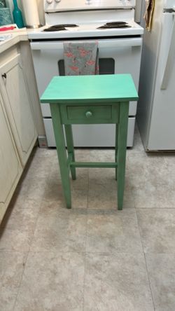 Teal Side Table
