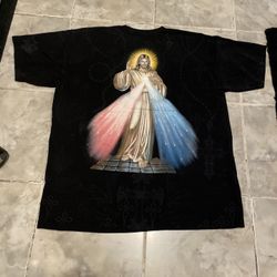 Vintage Y2K God Christ Jesus Religious Mercy AOP Double Sided T-Shirt SZ XL
