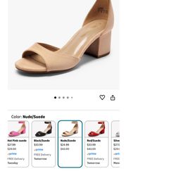 DREAM PAIRS Womens Heels, Chunk Low Heel Comfortable Pump Sandals Dress Shoes