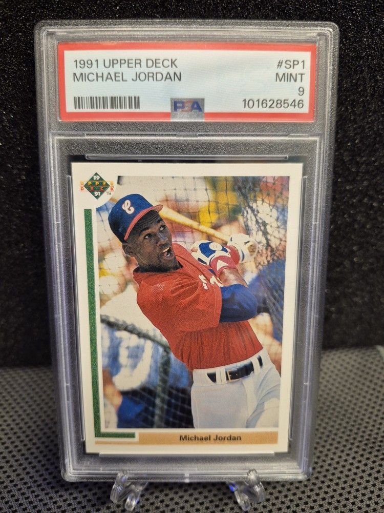 MICAHEL JORDAN (ROOKIE CARD) BASEBALL 1991 UPPER DECK #SP1 PSA