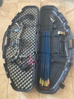 Bear compound bow and arrows with case ( read the description below)