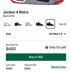 Air jordan 4 retro breds