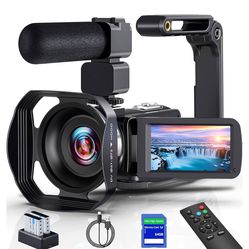 Camcorder Video Camera 4K Ultra HD 80MP Vlogging Camera for YouTube