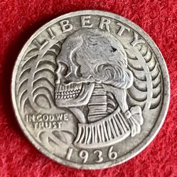Skull Art Hobo Collectible Coin. Shipped Same Day!