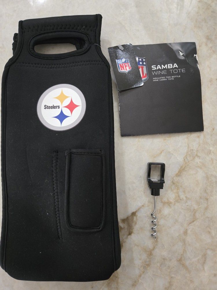 NEW- PITTSBURGH STEELERS Insulated Wine Tote