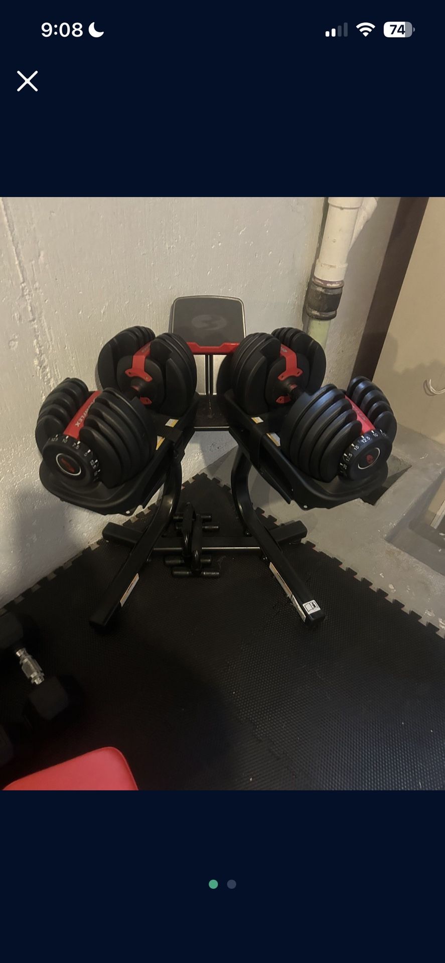 Bowflex Select Tech dumbbells With Stand