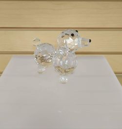 Crystal Glass Dog Figurine / Statuette ( NEW ) Dachshund