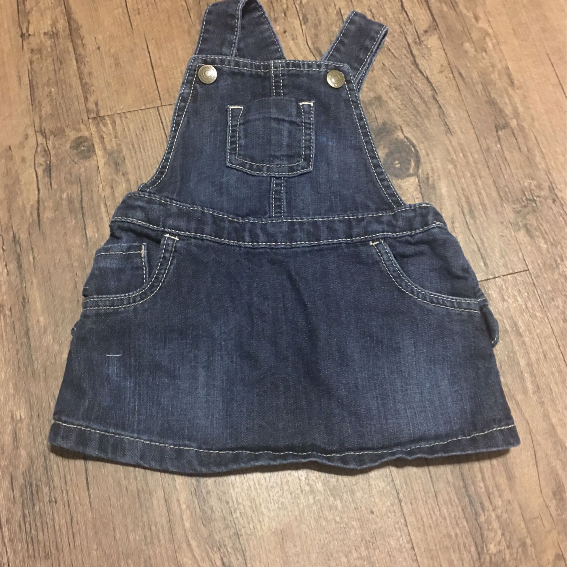 Blue Jean Overall Dress 6-12 Months Baby Girl 