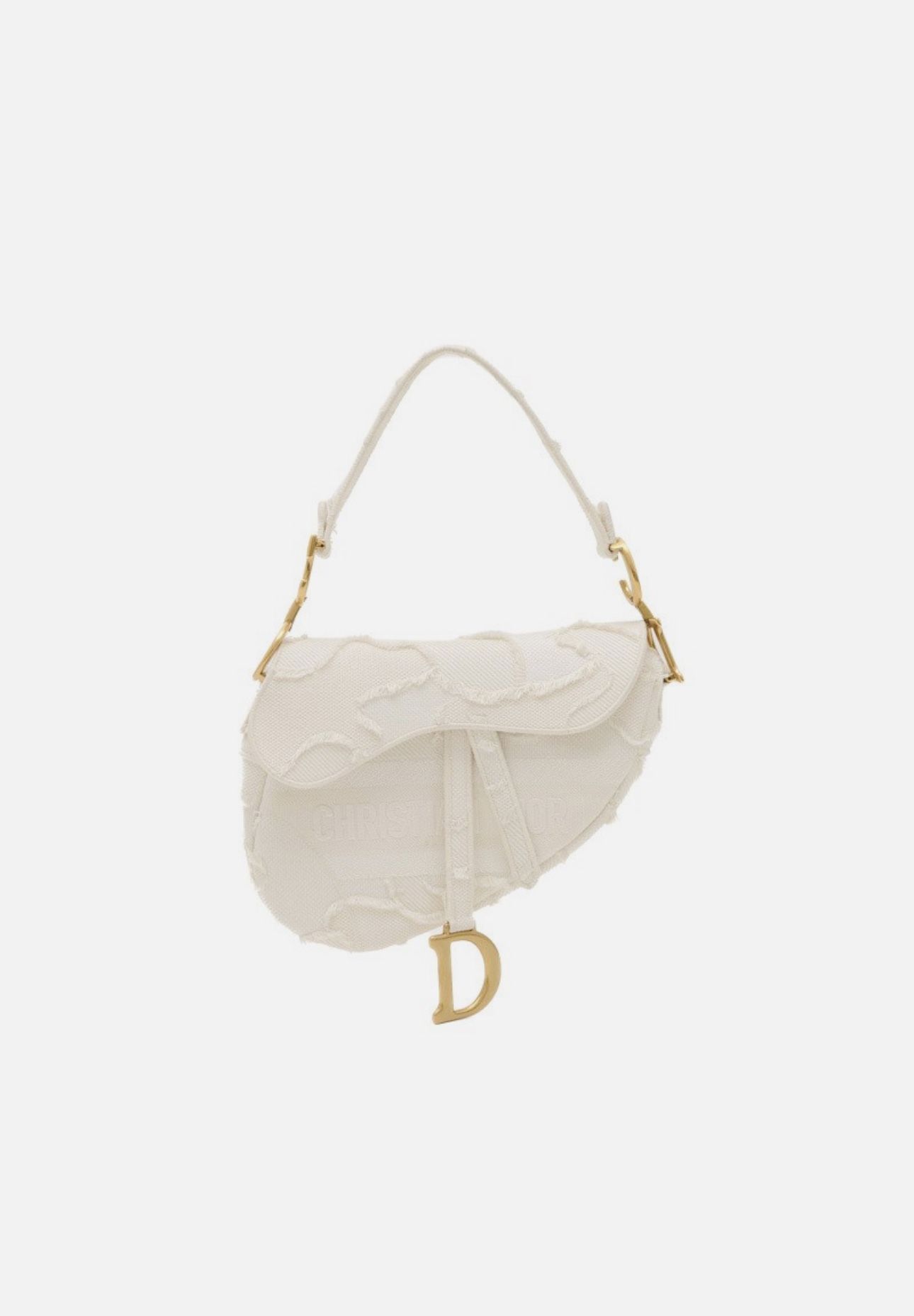 Christian Dior Saddle Bag for Women | White Canvas | Brand New, Never Used