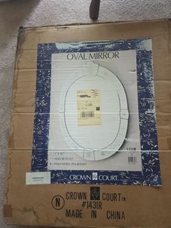 Crown Court Oval Mirror 25x30 Hand Beveled