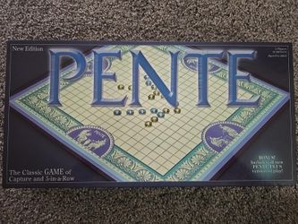 Pente Classic 5 in a Row Strategy Board Game Missing Green Gems