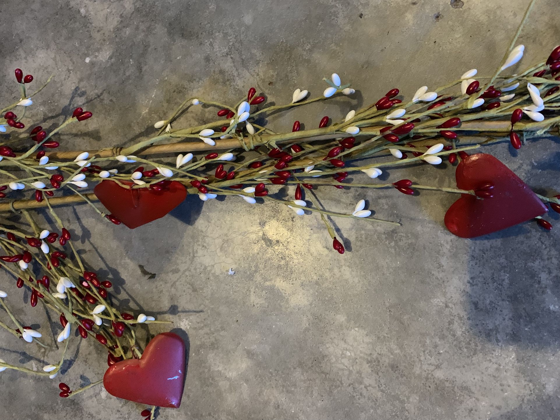 Two 5 Ft Long Metal Hearts Garland W/ Multiple Color Beads Flexible
