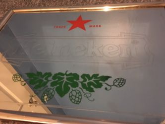 Heineken beer mirror