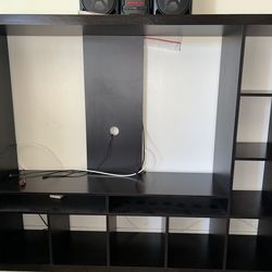 Black Wooden TV stand