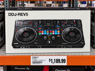 Pioneer DJ DDJ-REV5 2-Channel 4-Deck Scratch Style Performance DJ Controller On-Jog Display MAGVEL FADER Dedicated Stems Control Auto BPM Transition