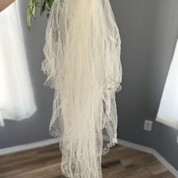 2 wedding veils and bridal head piece (rose gold)