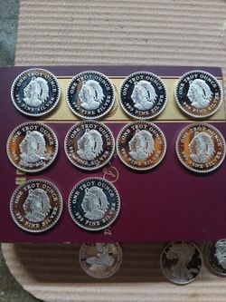 Eighteen 1 oz silver bullion coins