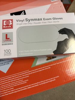 vinyl exam gloves large (box of 100)