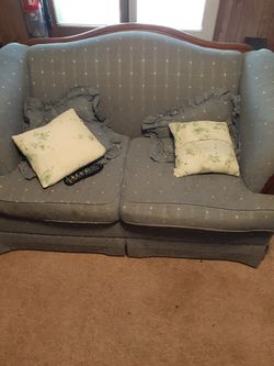 Sofa and love seat combo.