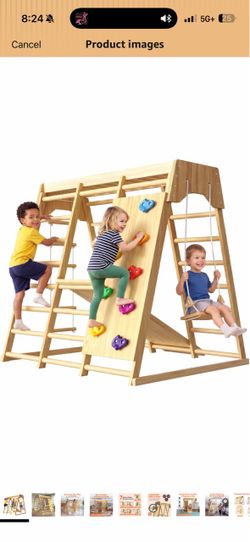 Wooden Montessori play gym, indoor playground