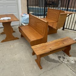 Breakfast Nook Table w/ Benches