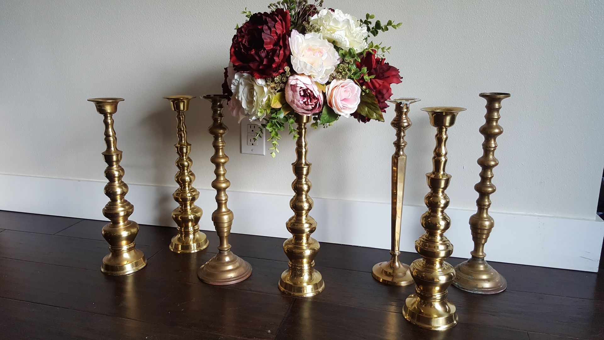 Brass Candlesticks Tall (13 assorted)