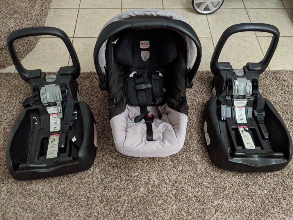 Britax Car Seat and two bases