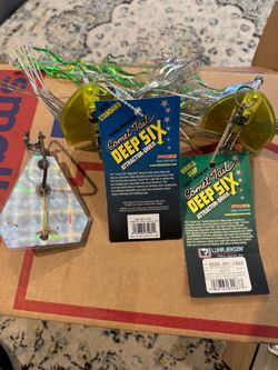 Luhr Jensen Comet Tail Deep Six Lot Standard Double Deep Salmon Trolling Diver