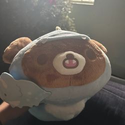 Rilankkuma Bear In Blue Dinosaur Costume 