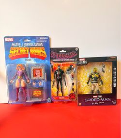 Marvel legends Secret Wars Titiana & The Spot Spider-Man Spider-Verse & Electro Figures