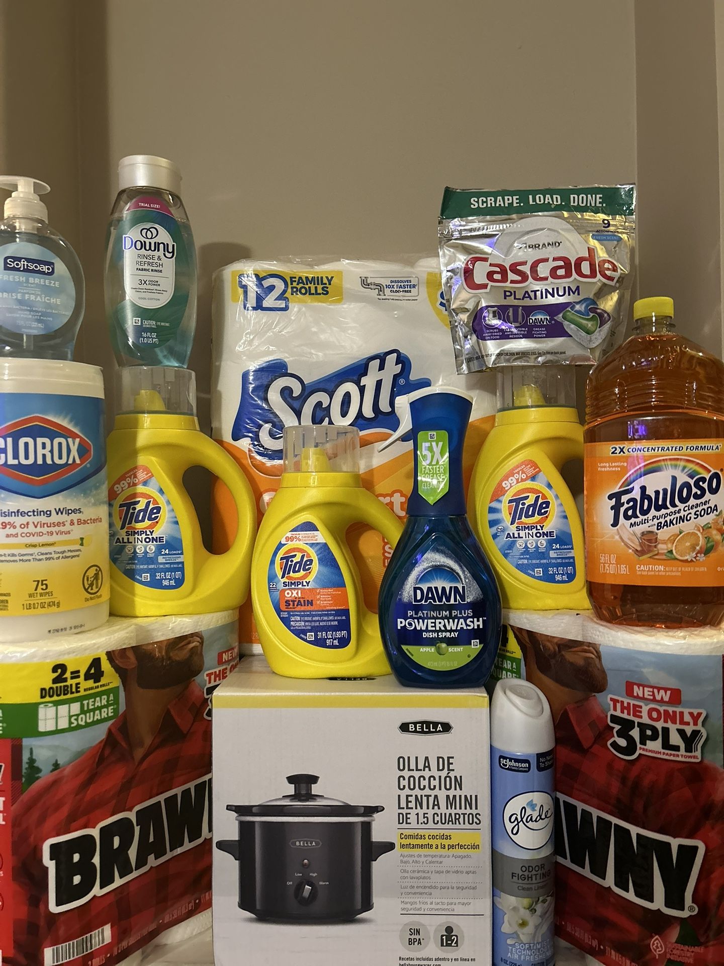 Household Bundle Tide Simply/Brawny/Scott