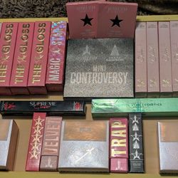NIB Huge JEFFREE STAR Lot Glosses Lipsticks Eyeshadows Powders And More Value 530 Before Taxes 