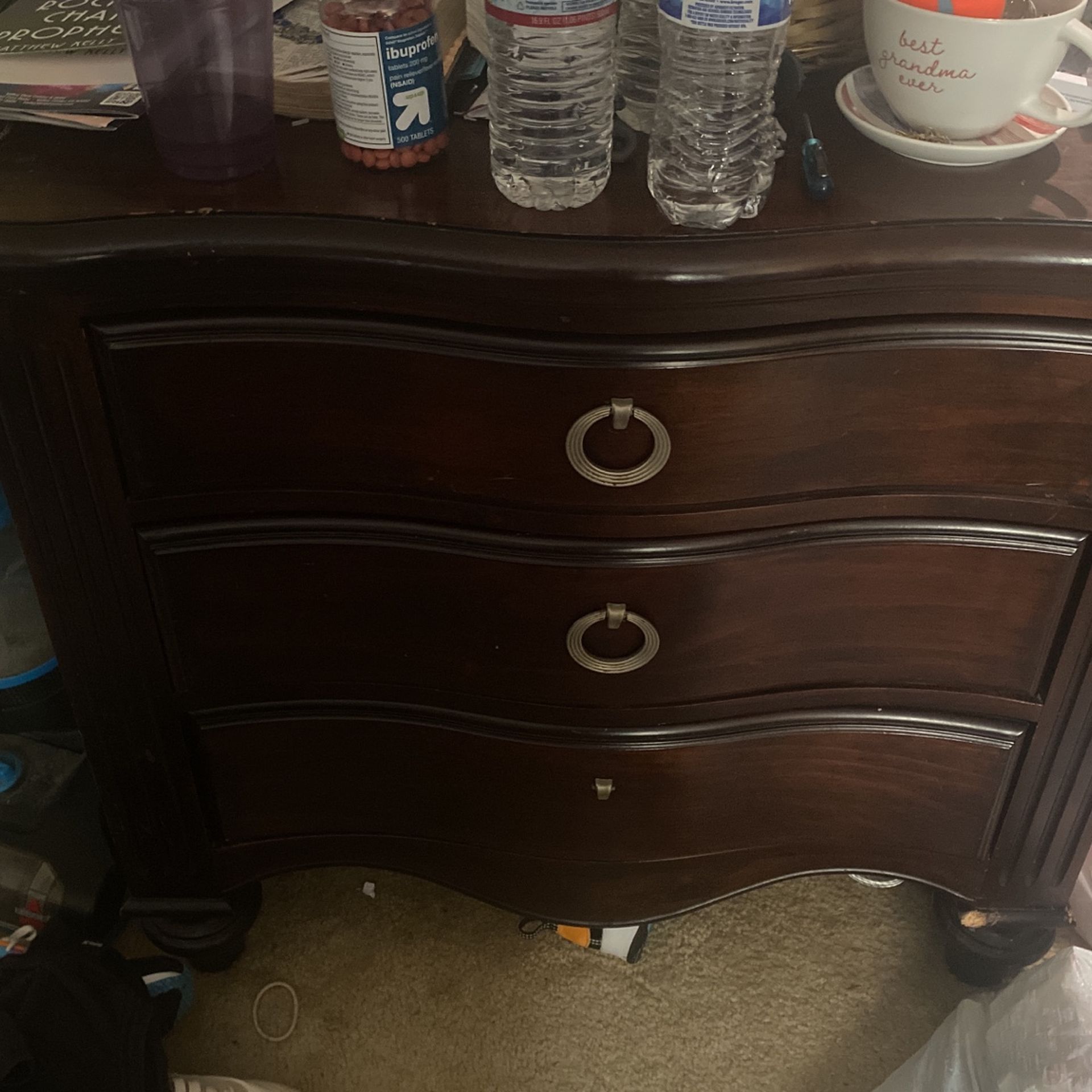 Dark Walnut Small 3 Door Dresser