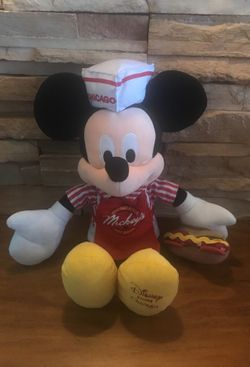 DISNEY STORE Mickey's Chicago Style Hot Dogs Plush Doll