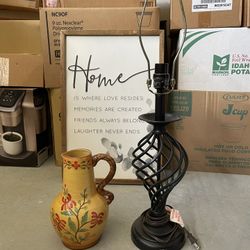 Lamp Base And Vase 