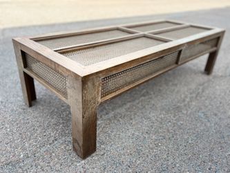 Wood / Cane Coffee Table  
