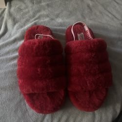 Red UGG Slide Slippers