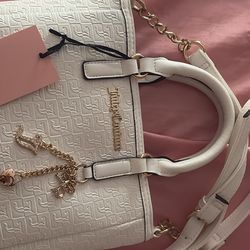 White Juicy Couture Mini Tote Bag With Charms