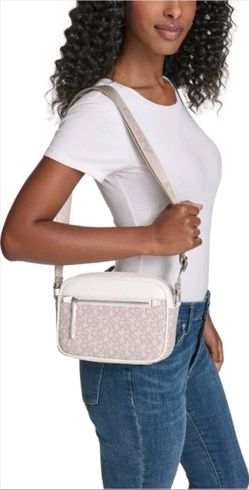 DKNY Sleek Crossbody Bag Marshmellow White/Tan *Brand New w/Tags*