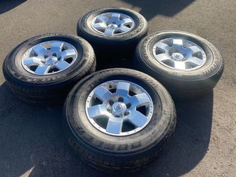 17” Rare Factory Toyota 6 lug rims wheels machined w Bridgestone 265/70R17 tires 90% tread~ Tacoma Fj 4Runner