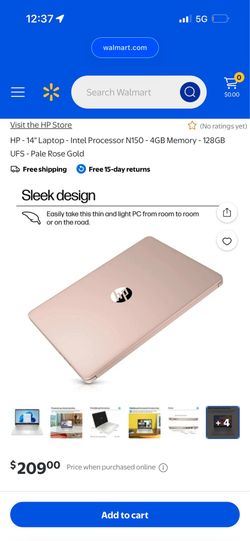HP 14” LAPTOP 💻 - ROSE GOLD