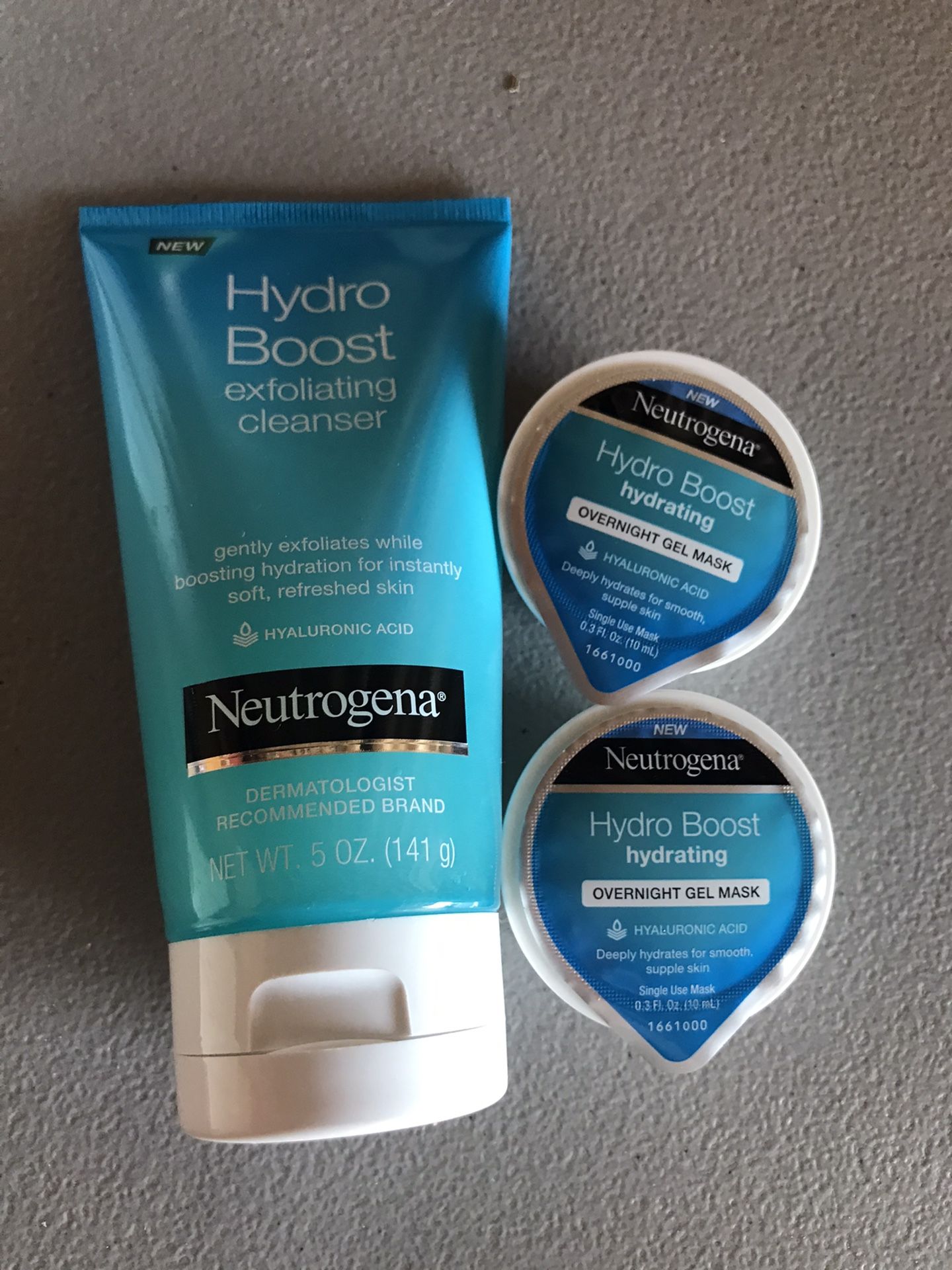 Neutrogena hydro boost exfoliating cleanser and gel mask