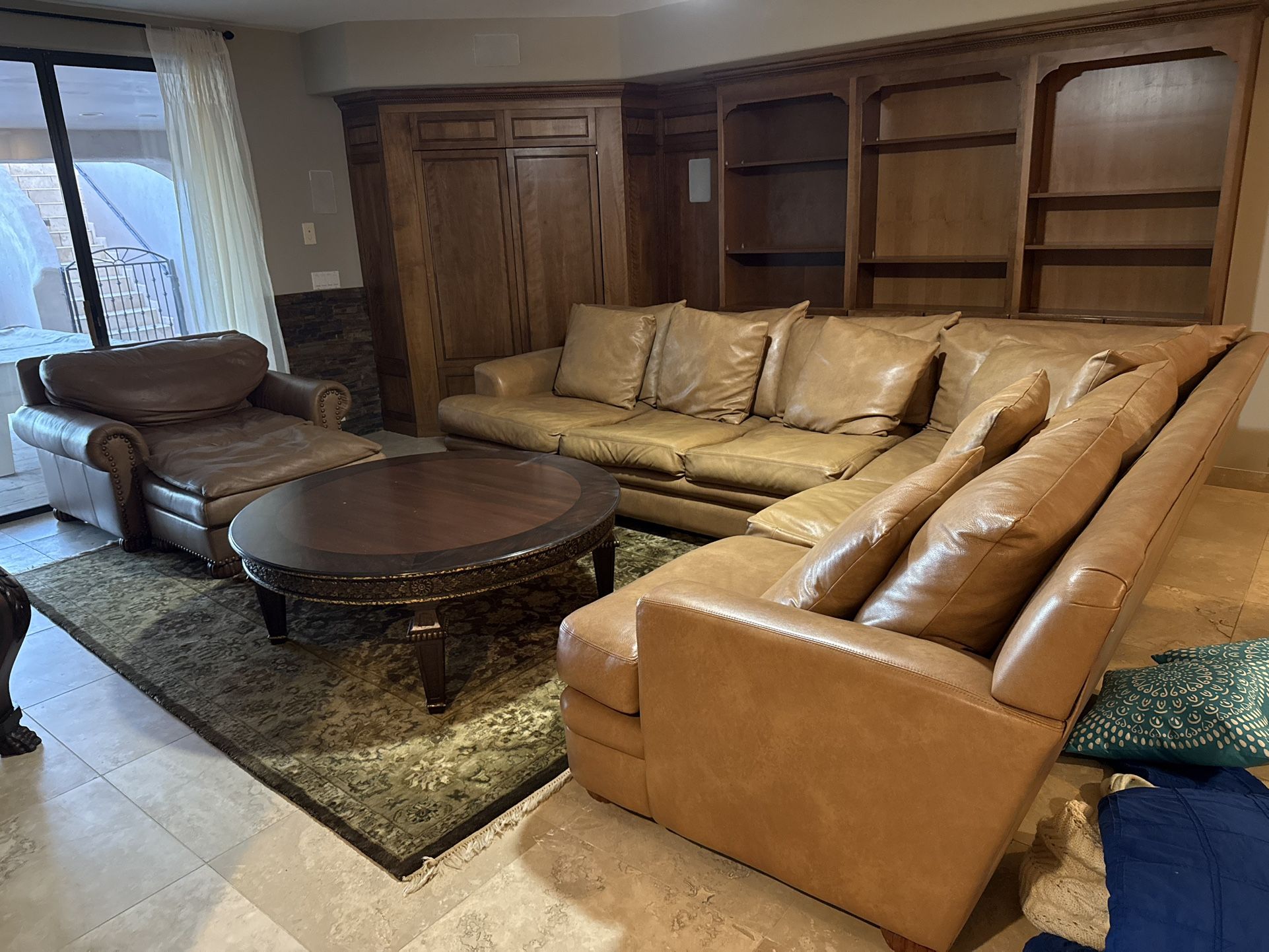 Oversized Custom Leather Sectional Sofa