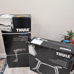 Thule Camber 2 Hanging Bike Hitch Rack + Thule Tram Hitch Snowsport Carrier