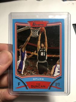 2008-09 Bowman Blue Border insert TIM DUNCAN #65/499