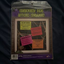 Halloween decoration signs