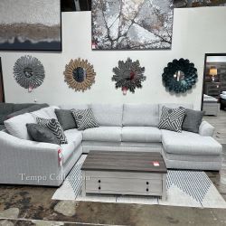 LIVING ROOM SET SECTIONAL COUCH SOFA SET STAIN FREE FABRIC [NEW]