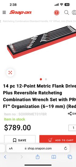 14 pc 12-Point Metric Flank Drive®