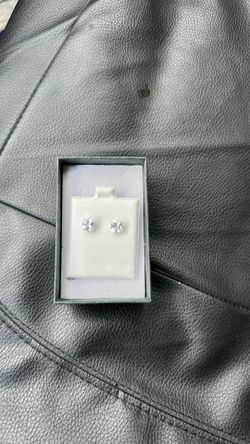 Real 10k Gold Princess Cut earrings